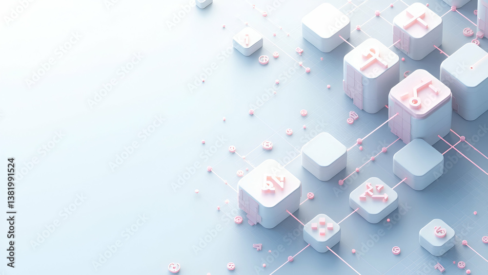 3D Minimalist Wallpaper Design: Abstract Visuals with AI Icons, Digital Grids & Space Tech for Corporate Branding - Perfect for Advanced Machine Learning & Navigation 3D Minimalist Wallpaper Design: Abstract Visuals with AI Icons, Digital Grids & Space Tech for Corporate Branding - Perfect for Advanced Machine Learning & Navigation