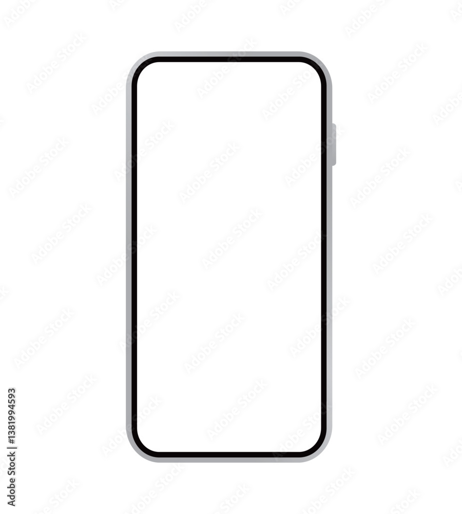 Smartphone with transparent screen. Device mockup front view. Icon, frame, background. Vector illustration. Smartphone with transparent screen. Device mockup front view. Icon, frame, background. Vector illustration.