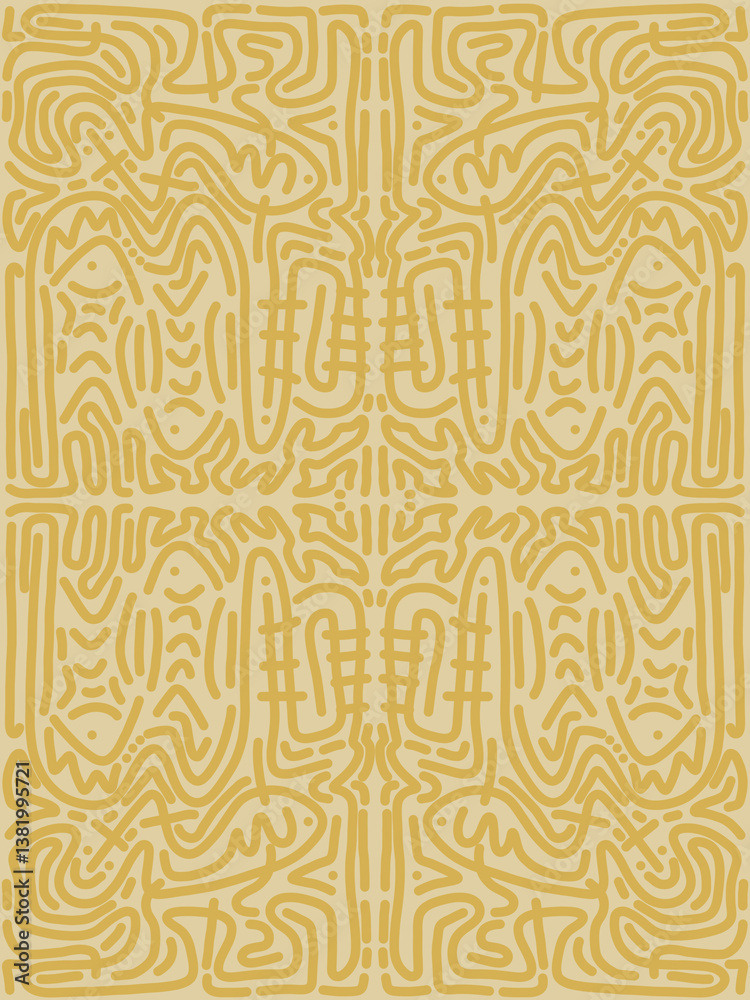 Fototapeta premium abstract background with yellow pattern illustration