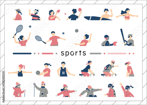 スポーツシーン人物素材集