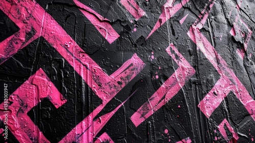 a black and pink spraypaint grafitti pattern 
