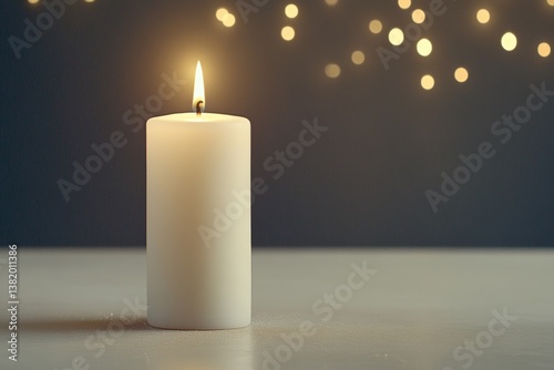 A cozy candlelight bokeh background with a soft, warm golden glow