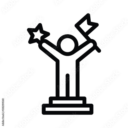 4 ambition line icon illustration vector graphic