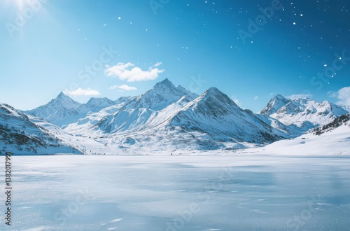 Wallpaper Mural A breathtaking view of snow-covered mountains under Torontodigital.ca