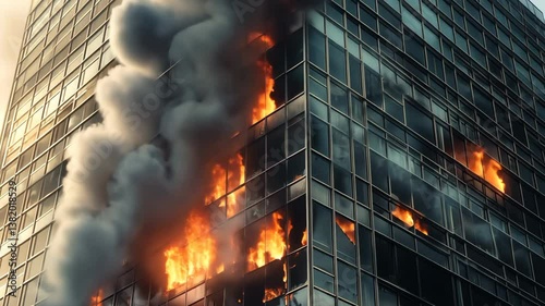 A large fire has broken out in the building
