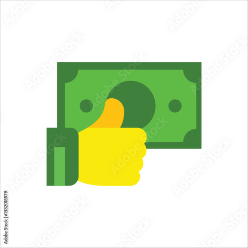  Illustration of two people closing a business deal with a handshake.