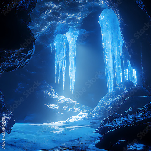 iceberg in the cave