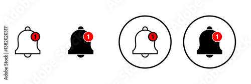 Bell icon vector. Notification sign and symbol for web site design