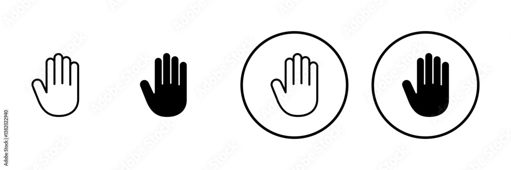 Hand icon vector. hand sign and symbol. palm Hand icon vector. hand sign and symbol. palm