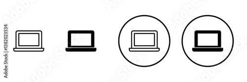 Laptop icon vector. computer sign and symbol