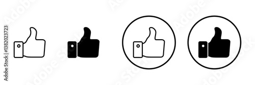 Like icon vector. Thumbs up sign and symbol. Hand like