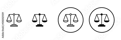 Scales icon vector. Law scale icon. Justice sign and symbol