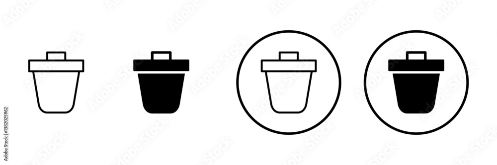 Trash icon vector. trash can icon. delete sign and symbol.