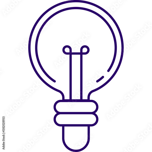 Lightbulb Education elements - flat icon	