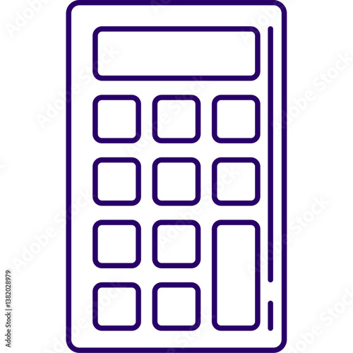 Calculator Education elements - flat icon	