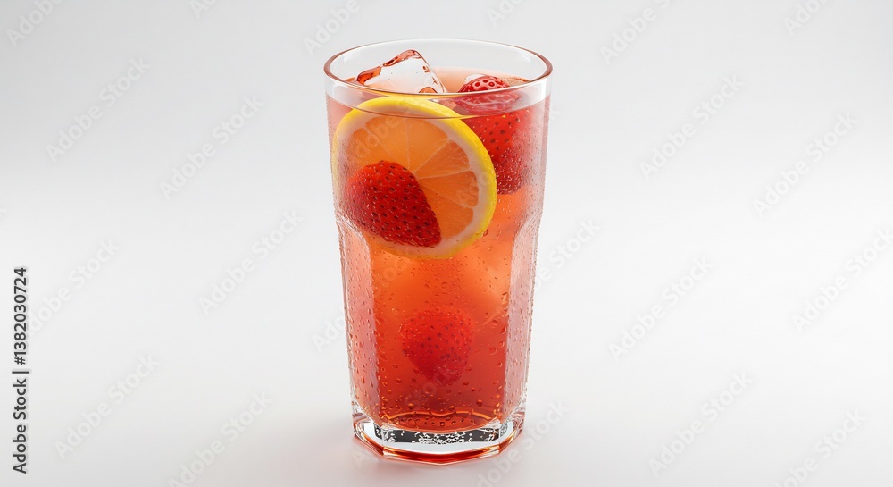 custom made wallpaper toronto digitalRefreshing Strawberry Lemonade Drink Cool Summer Beverage. AI Generated