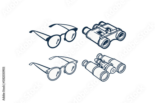 glasses and sunglasses