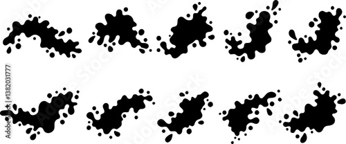 Lightning water splash silhouettes sequence vector illustration.  natural phenomena isolated on a dark background. Thunderstorm electric effect of light shining flash