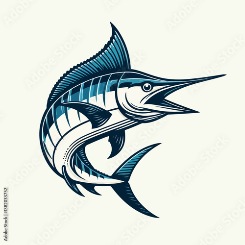 marlin fish vector illustration