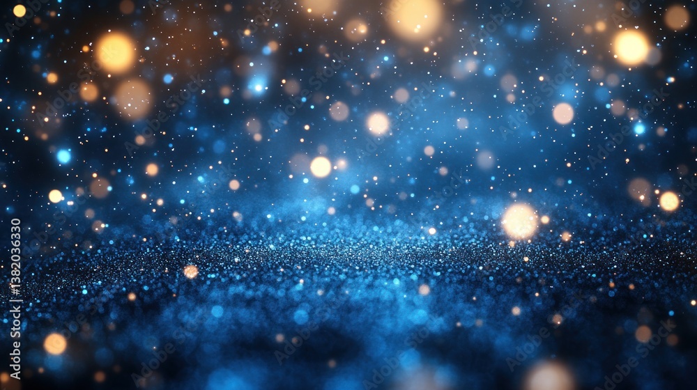 Obraz premium Sparkling Blue Glitter Abstract Background