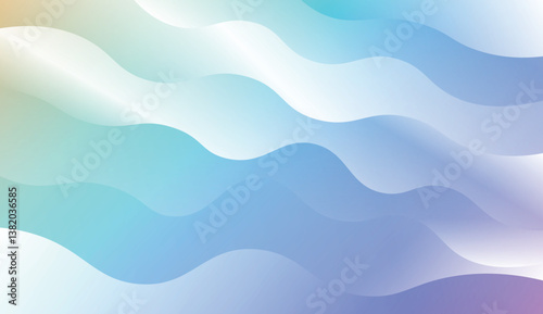 Wavy Background. For Design Flyer, Banner, Landing Page. Vector Illustration with Color Gradient.
