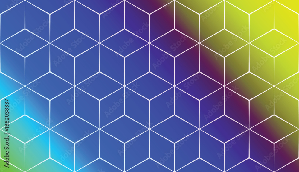 Fototapeta premium Layout With Curved Line. Abstract Hipster Pattern. Gradient Background. Design For Screen, Presentation, Wallpaper. Holiday Object. Vector Illustration