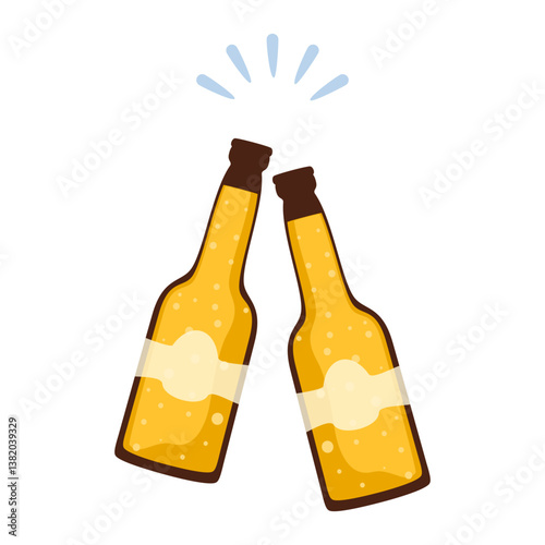 Alcoholic Drinks Vector Illustration Set, Beer Glass with Foam, Craft Beer, Brewery, Celebration, Party, Happy. Collection of Different Types of Beer Glasses, Separated for Graphic Background Design.