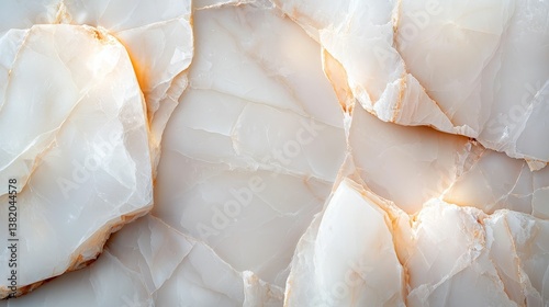 Obraz na płótnie A close-up of smooth, polished stone featuring light colors and intricate patterns, showcasing natural beauty and texture. w salonie
