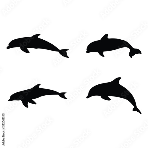 silhouette of a dolphin