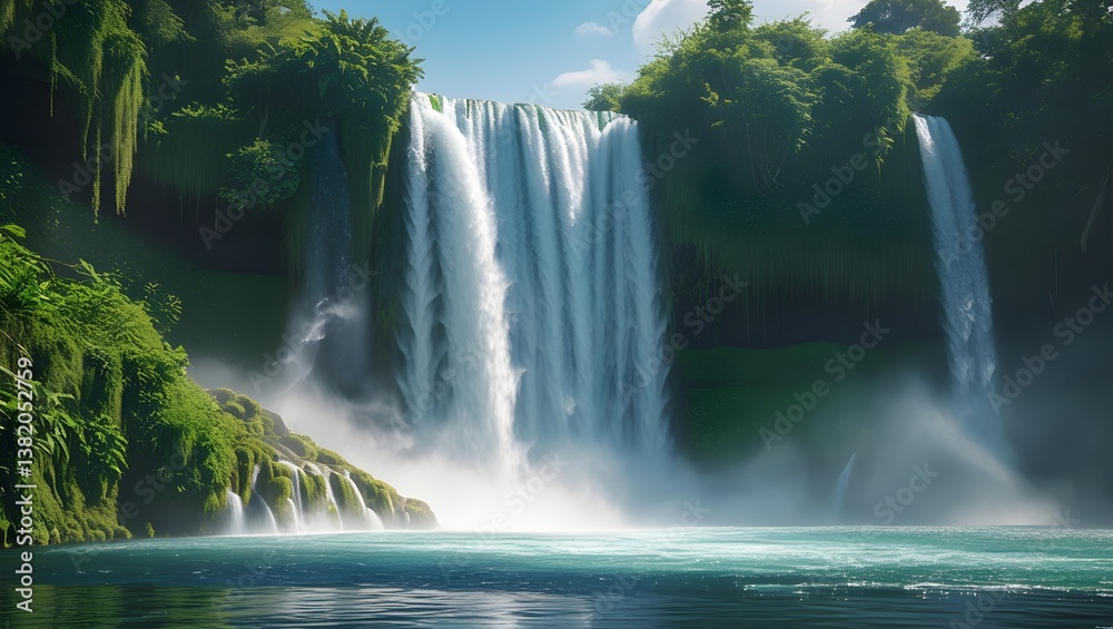 Naklejka premium Majestic Waterfall