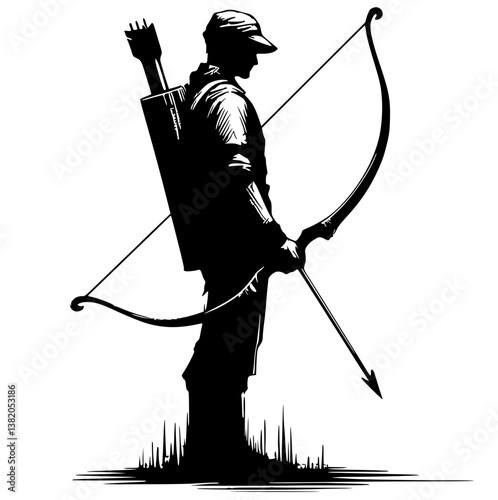 Silhouette of an archer