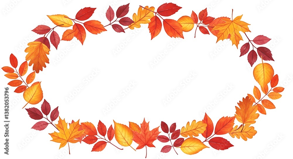Autumn Leaves Watercolor Wreath Crimson And Gold Autumn Frame Vibrant Fall Foliage Oval Watercolor Autumnal Border Painted Autumn Leaf Garland A Burst Of Autumn Colors AI Generated Autumn Leaves Watercolor Wreath Crimson And Gold Autumn Frame Vibrant Fall Foliage Oval Watercolor Autumnal Border Painted Autumn Leaf Garland A Burst Of Autumn Colors AI Generated