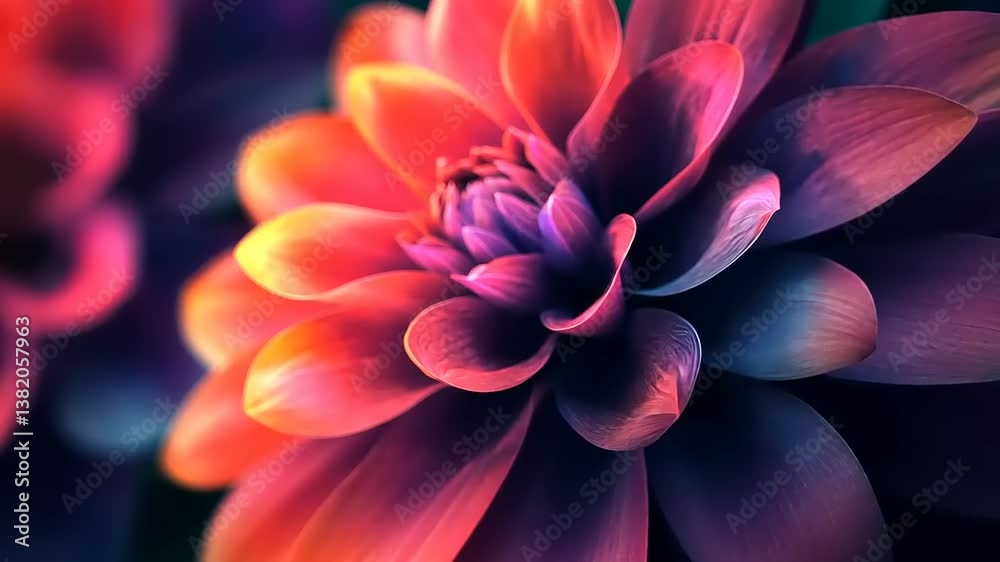 Vibrant Dahlia Bloom: A Close-Up of Nature's Artistry Vibrant Dahlia Bloom: A Close-Up of Nature's Artistry