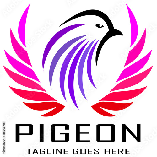 A pigeon bird logo vector