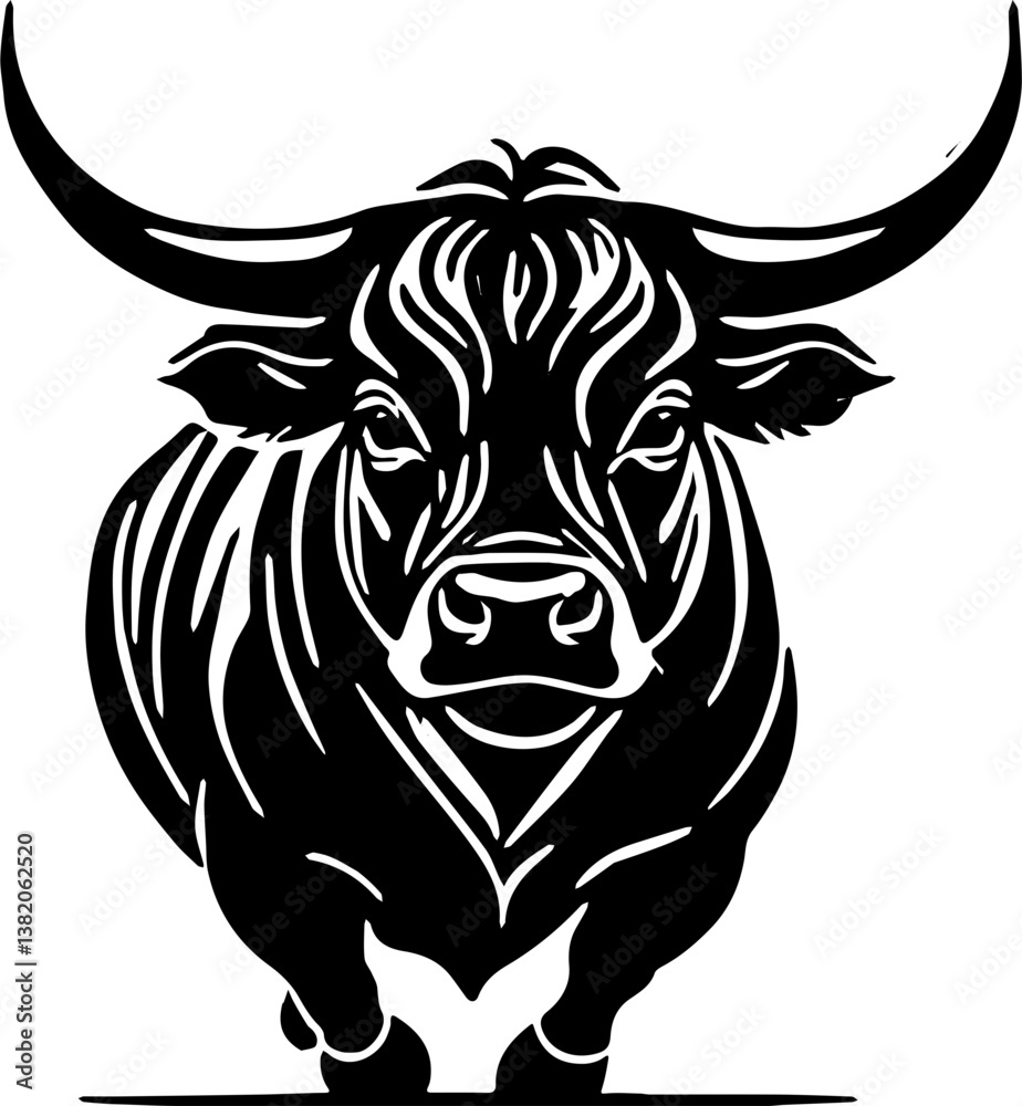 Fototapeta premium bull on white background