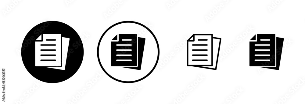 Document icon logo design. Paper sign and symbol. File Icon Document icon logo design. Paper sign and symbol. File Icon