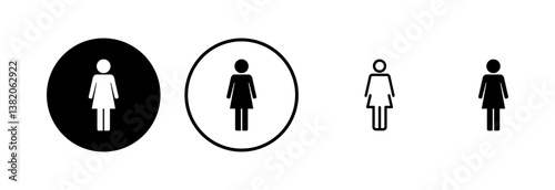 Female icon logo design. woman sign and symbol