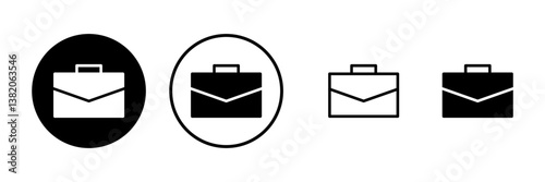 Briefcase icon vector illustration. suitcase sign and symbol. luggage symbol.