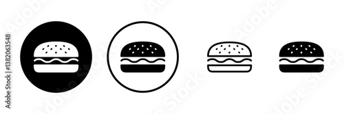 Burger icon vector illustration. burger sign and symbol. hamburger