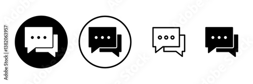 Chat icon vector illustration. speech bubble sign and symbol. comment icon. message