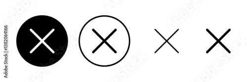 Close icon vector illustration. Delete sign and symbol. cross sign
