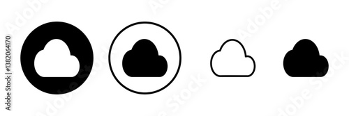 Cloud icon vector illustration. cloud sign and symbol