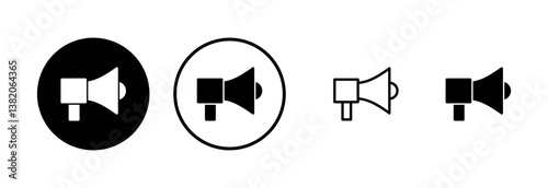 Megaphone icon logo design. Loudspeaker sign and symbol