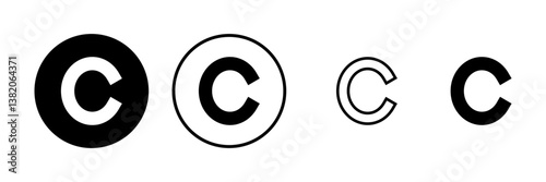 Copyright icon vector illustration. copyright sign and symbol