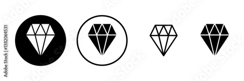 Diamond icon vector illustration. diamond gems sign and symbol