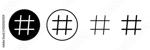 Hashtag icon vector illustration. hashtag sign and symbol