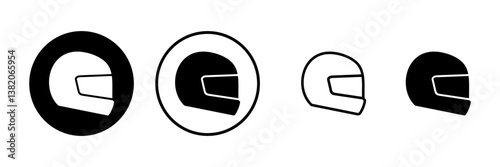 Helmet icon vector illustration. Motorcycle helmet sign and symbol. Construction helmet icon. Safety helmet