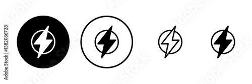 Lightning icon vector illustration. electric sign and symbol. power icon. energy sign