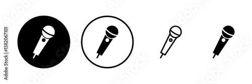 Microphone icon vector illustration. karaoke sign and symbol