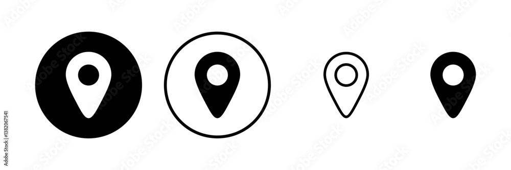 Pin icon vector illustration. Location sign and symbol. destination icon. map pin Pin icon vector illustration. Location sign and symbol. destination icon. map pin
